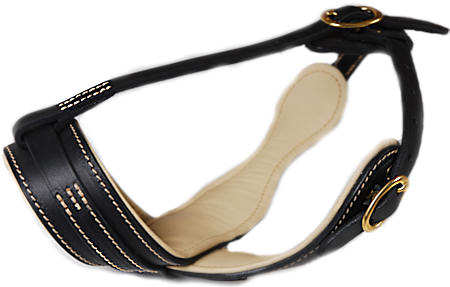 Royal nappa leather dog muzzle for Rottweiler