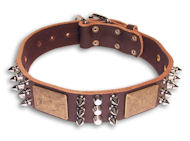 Rottie handcrafted Brown collar 21'' /21 inch dog collar-c86 Rottie handcrafted Brown collar 21'' /21 inch dog collar-c86