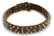 Leather brown collar 25'' for Rottweiler /25 inch dog collar-S44 Leather brown collar 25'' for Rottweiler /25 inch dog collar-S44