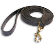 Leather Dog Leash Stitched with Wax Coated Threads